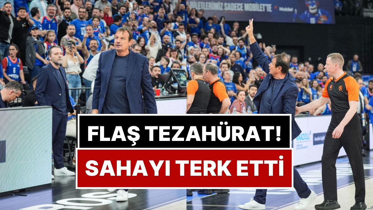 Светкавично скандиране от феновете на Anadolu Efes: Ергин Атаман напуска терена!