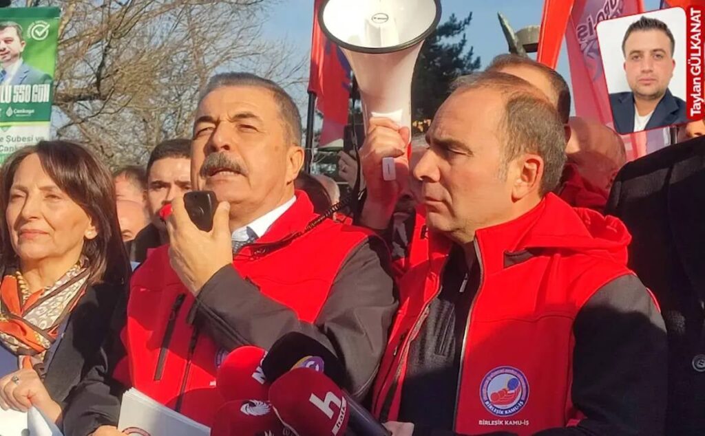 İşçiler ve TBMM’deki bütçe tartışması arasına polis barikatı